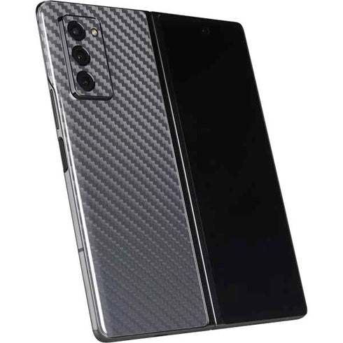 Silver Carbon Fiber Specialty Texture Material Galaxy Z Fold2 5G Skin