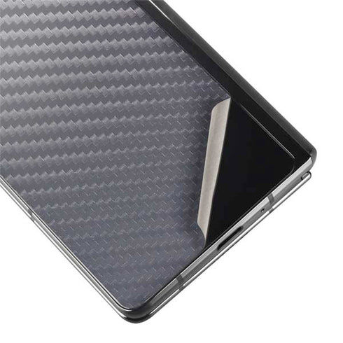 Silver Carbon Fiber Specialty Texture Material Galaxy Z Fold2 5G Skin