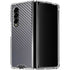 Silver Carbon Fiber Specialty Texture Material Galaxy Z Fold4 5G Clear Case