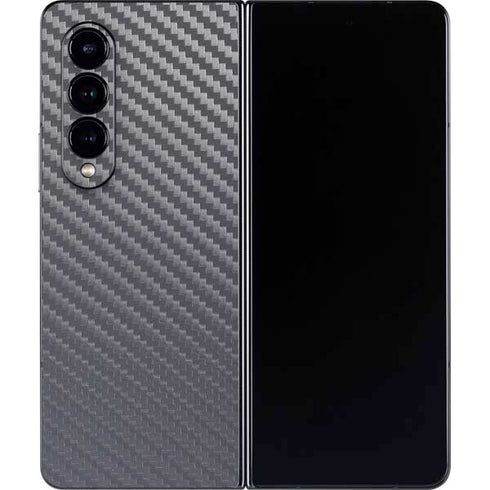 Silver Carbon Fiber Specialty Texture Material Galaxy Z Fold4 5G Skin