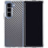 Silver Carbon Fiber Specialty Texture Material Galaxy Z Fold5 5G Clear Case