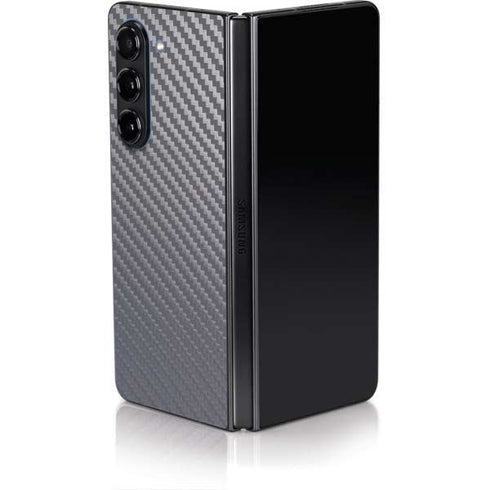 Silver Carbon Fiber Specialty Texture Material Galaxy Z Fold5 5G Skin