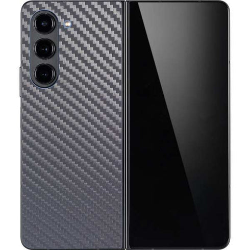 Silver Carbon Fiber Specialty Texture Material Galaxy Z Fold5 5G Skin