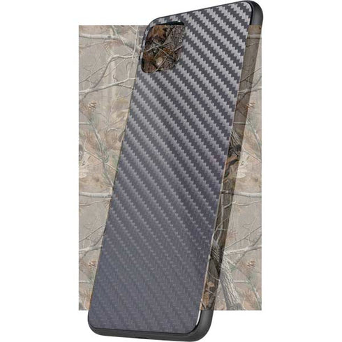 Silver Carbon Fiber Specialty Texture Material Google Pixel 4 XL Skin