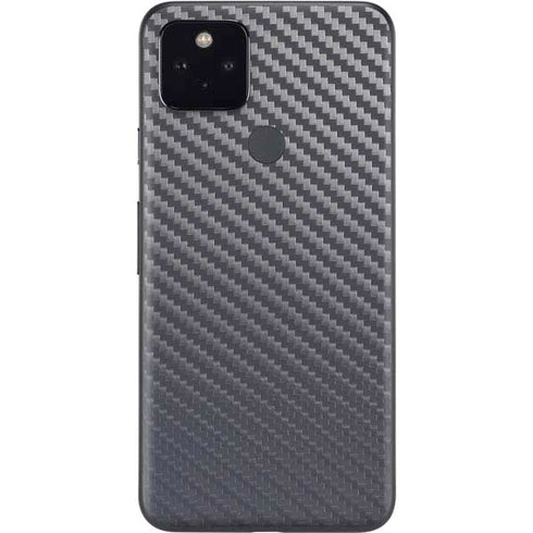 Silver Carbon Fiber Specialty Texture Material Google Pixel 5a Skin