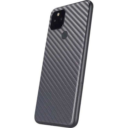 Silver Carbon Fiber Specialty Texture Material Google Pixel 5a Skin