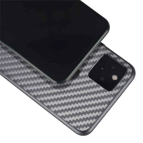Silver Carbon Fiber Specialty Texture Material Google Pixel 5a Skin