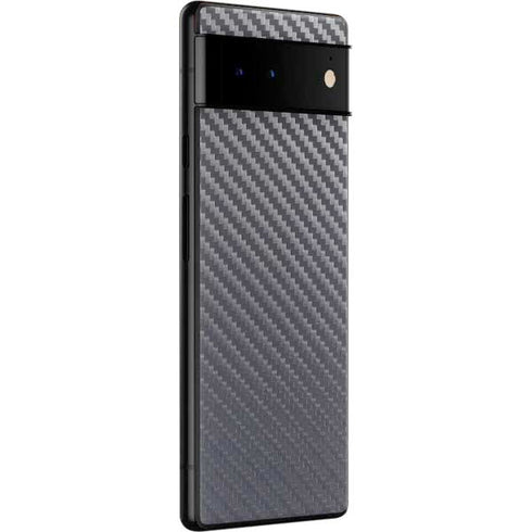 Silver Carbon Fiber Specialty Texture Material Google Pixel 6 Skin
