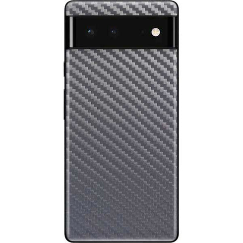 Silver Carbon Fiber Specialty Texture Material Google Pixel 6 Skin