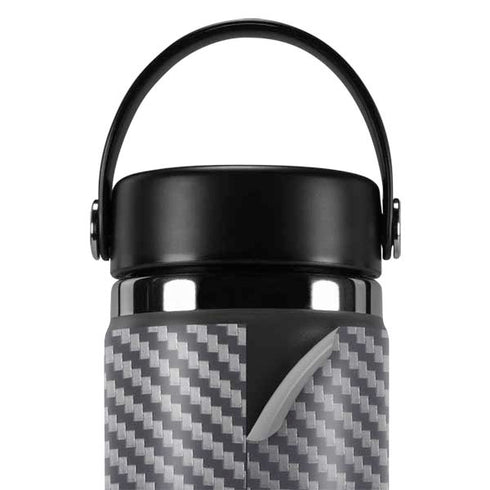 Silver Carbon Fiber Specialty Texture Material Hydro Flask 20oz Wide Mouth Skin
