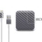 Silver Carbon Fiber Specialty Texture Material iPad Charger (10W USB) Skin