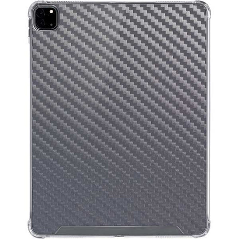 Silver Carbon Fiber Specialty Texture Material iPad Pro 12.9in (2020) Clear Case