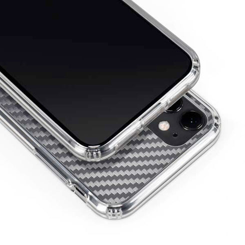 Silver Carbon Fiber Specialty Texture Material iPhone 11 Clear Case