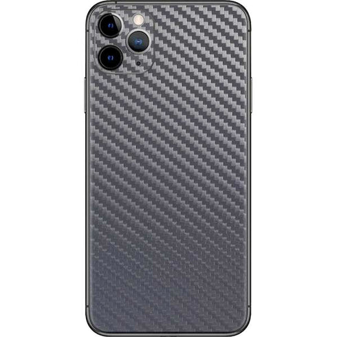 Silver Carbon Fiber Specialty Texture Material iPhone 11 Pro Max Skin