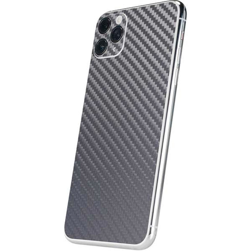 Silver Carbon Fiber Specialty Texture Material iPhone 11 Pro Max Skin