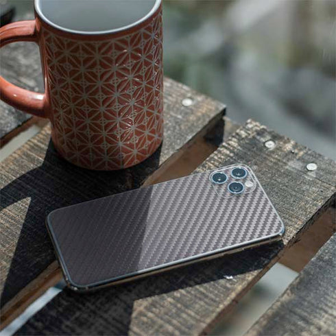 Silver Carbon Fiber Specialty Texture Material iPhone 11 Pro Max Skin