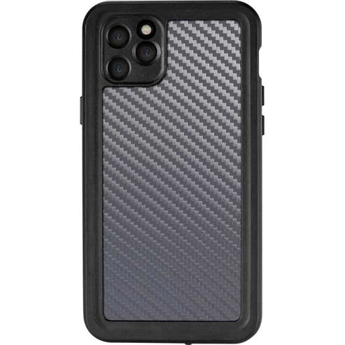 Silver Carbon Fiber Specialty Texture Material iPhone 11 Pro Max Waterproof Case