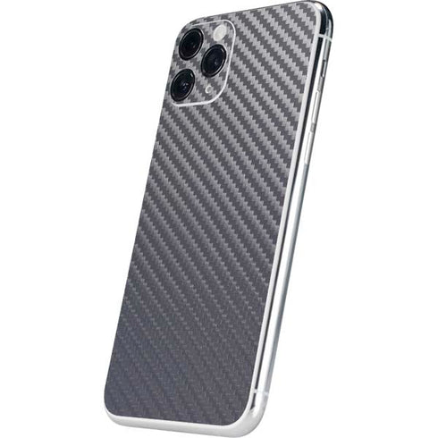 Silver Carbon Fiber Specialty Texture Material iPhone 11 Pro Skin