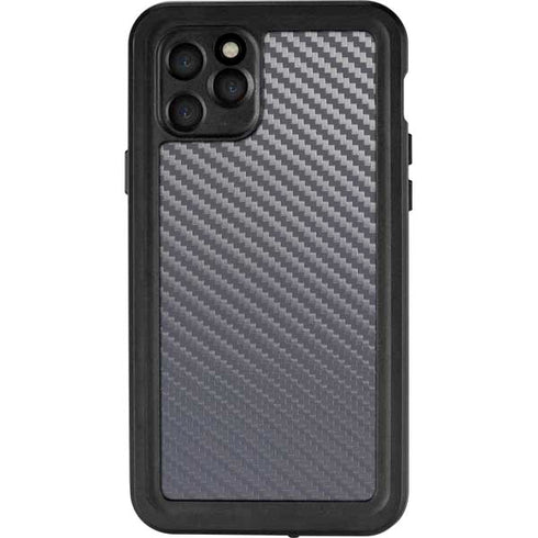 Silver Carbon Fiber Specialty Texture Material iPhone 11 Pro Waterproof Case