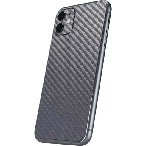 Silver Carbon Fiber Specialty Texture Material iPhone 11 Skin