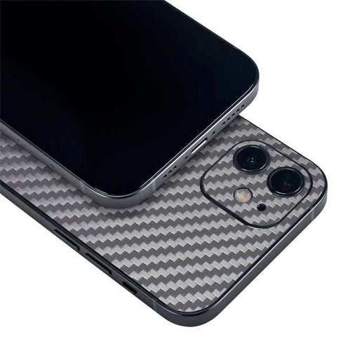 Silver Carbon Fiber Specialty Texture Material iPhone 12 Mini Skin