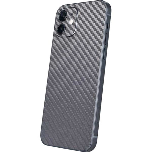 Silver Carbon Fiber Specialty Texture Material iPhone 12 Mini Skin