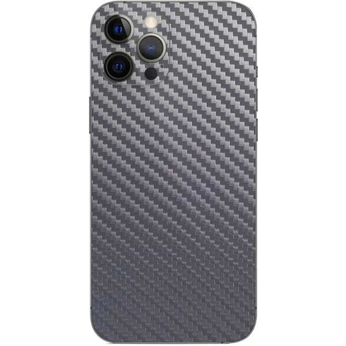 Silver Carbon Fiber Specialty Texture Material iPhone 12 Pro Max Skin