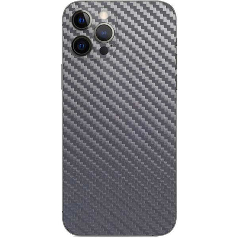 Silver Carbon Fiber Specialty Texture Material iPhone 12 Pro Skin