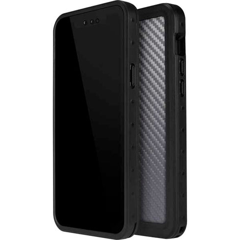 Silver Carbon Fiber Specialty Texture Material iPhone 12 Pro Waterproof Case