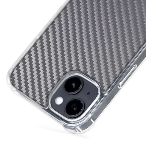 Silver Carbon Fiber Specialty Texture Material iPhone 13 MagSafe Case