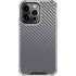 Silver Carbon Fiber Specialty Texture Material iPhone 13 Pro Clear Case