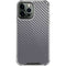 Silver Carbon Fiber Specialty Texture Material iPhone 13 Pro Max Clear Case