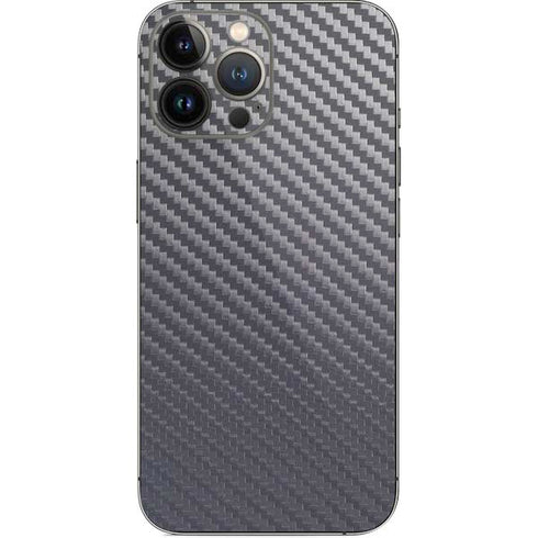Silver Carbon Fiber Specialty Texture Material iPhone 13 Pro Max Skin
