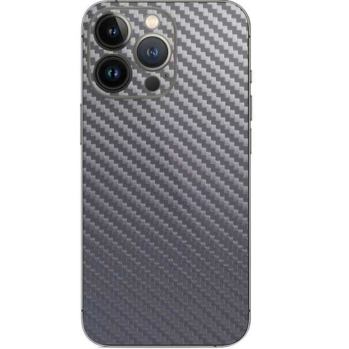 Silver Carbon Fiber Specialty Texture Material iPhone 13 Pro Skin