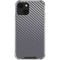 Silver Carbon Fiber Specialty Texture Material iPhone 14 Plus Clear Case