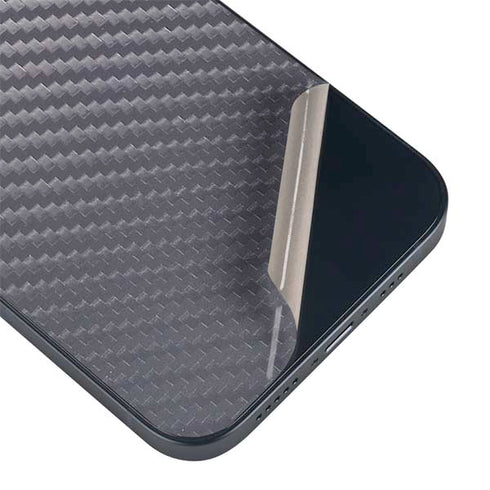 Silver Carbon Fiber Specialty Texture Material iPhone 14 Plus Skin