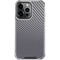 Silver Carbon Fiber Specialty Texture Material iPhone 14 Pro Clear Case