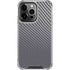 Silver Carbon Fiber Specialty Texture Material iPhone 14 Pro Clear Case