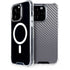 Silver Carbon Fiber Specialty Texture Material iPhone 14 Pro MagSafe Case