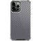 Silver Carbon Fiber Specialty Texture Material iPhone 14 Pro Max Clear Case