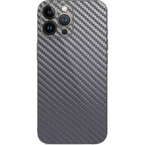 Silver Carbon Fiber Specialty Texture Material iPhone 14 Pro Max Skin