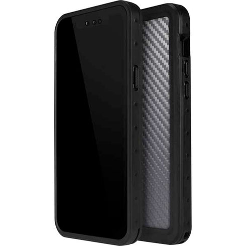 Silver Carbon Fiber Specialty Texture Material iPhone 14 Pro Max Waterproof Case