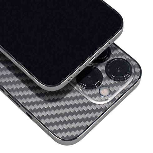 Silver Carbon Fiber Specialty Texture Material iPhone 14 Pro Skin