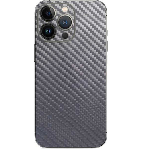 Silver Carbon Fiber Specialty Texture Material iPhone 14 Pro Skin
