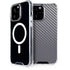 Silver Carbon Fiber Specialty Texture Material iPhone 15 Pro Max MagSafe Case