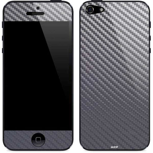 Silver Carbon Fiber Specialty Texture Material iPhone 5/5s/5SE Skin