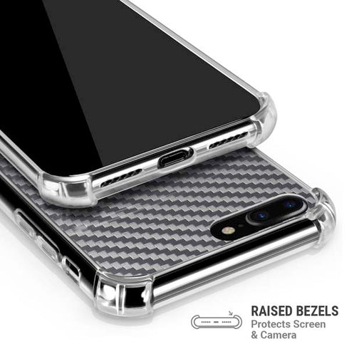 Silver Carbon Fiber Specialty Texture Material iPhone 7/8 Plus Clear Case