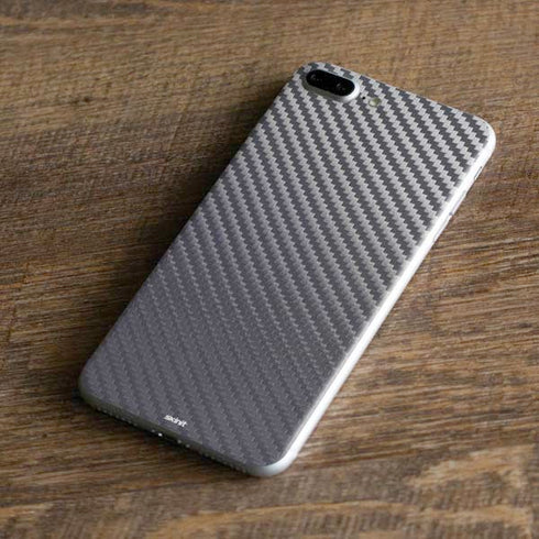 Silver Carbon Fiber Specialty Texture Material iPhone 8 Plus Skin