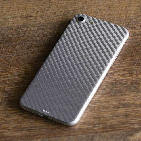 Silver Carbon Fiber Specialty Texture Material iPhone 8 Skin