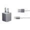 Silver Carbon Fiber Specialty Texture Material iPhone Charger (5W USB) Skin